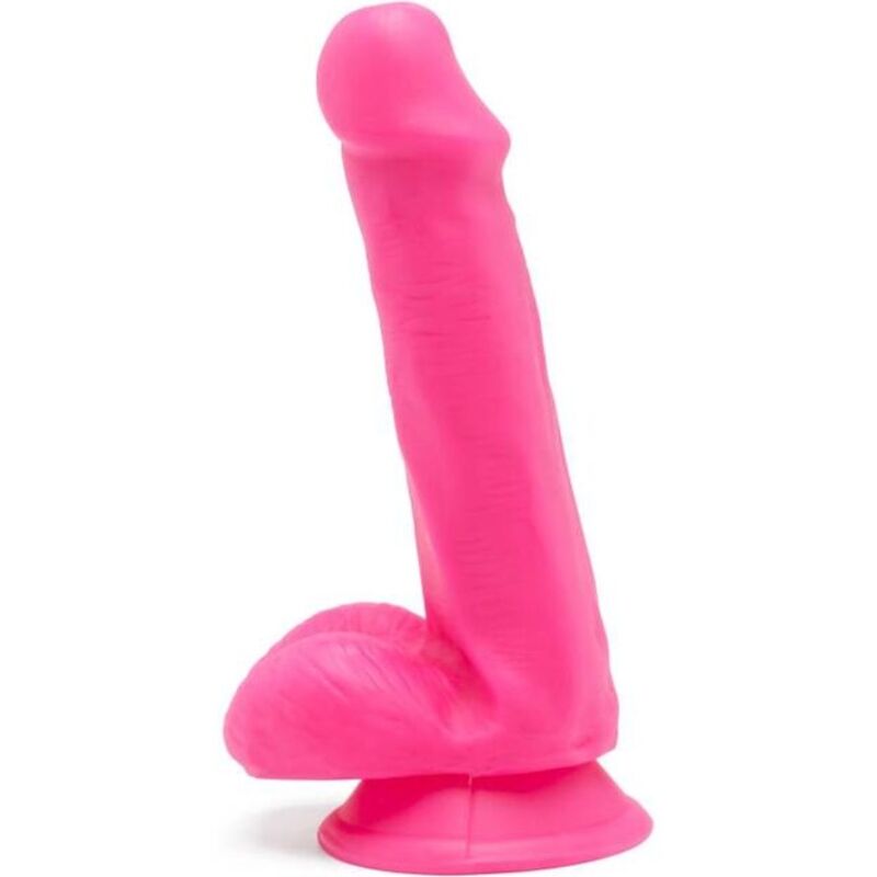 GET REAL Happy Dicks gode avec testicules, 12 cm, rose