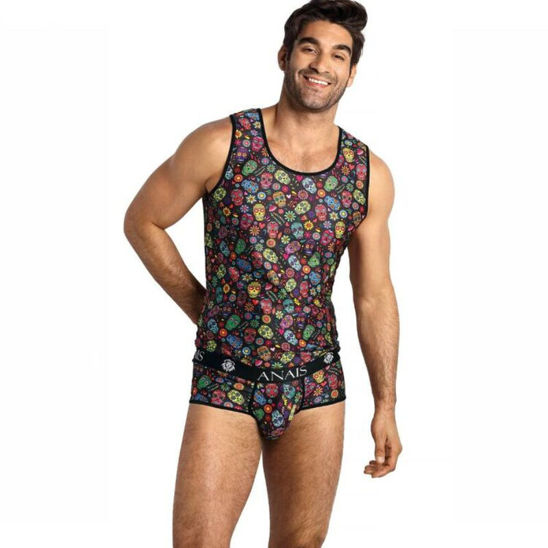 Débardeur sexy pour homme près du corps en microfibre 94 % polyamide, tout confort ANAIS