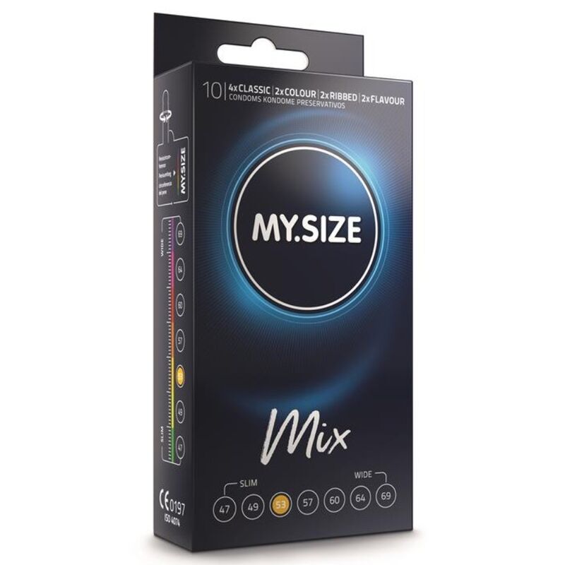 Préservatifs MY.SIZE Mix standard 53 mm, 10 pièces