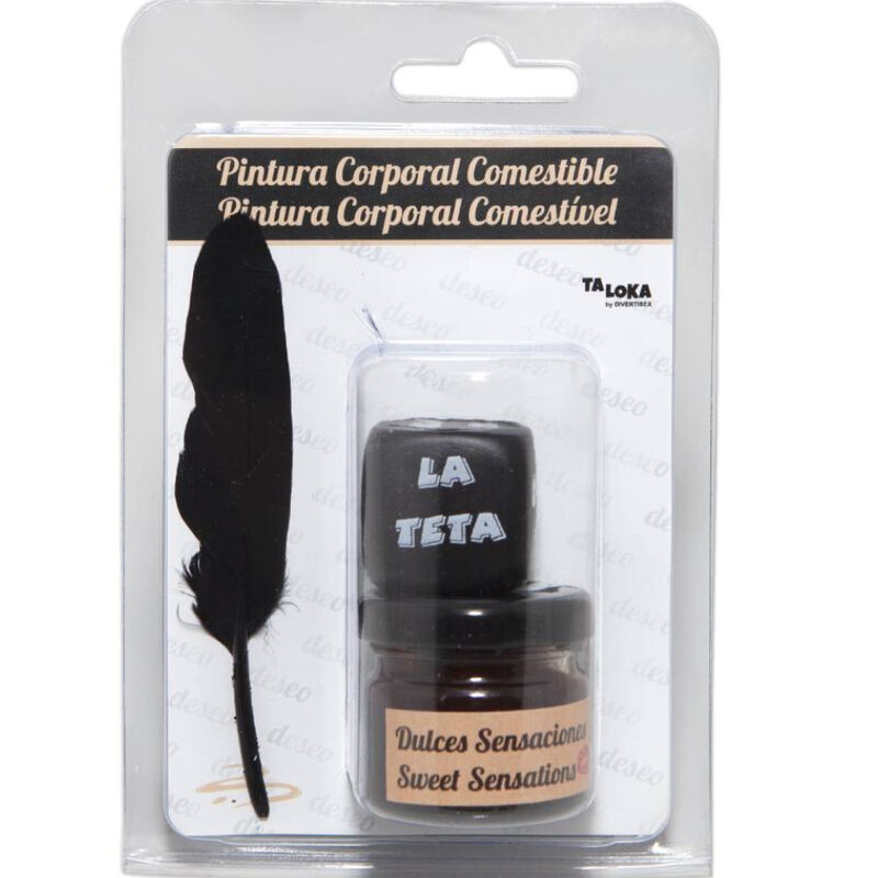 Peinture au chocolat TALOKA avec dé des parties du corps, cadeau coquin amusant