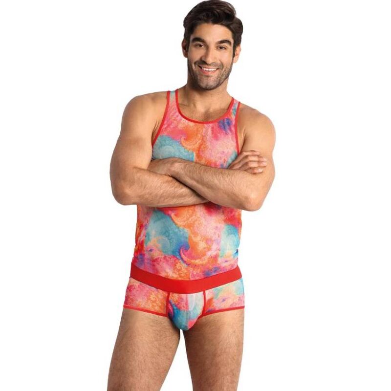 Débardeur sexy pour homme en lycra avec imprimé bananes et taille élastique confortable ANAIS