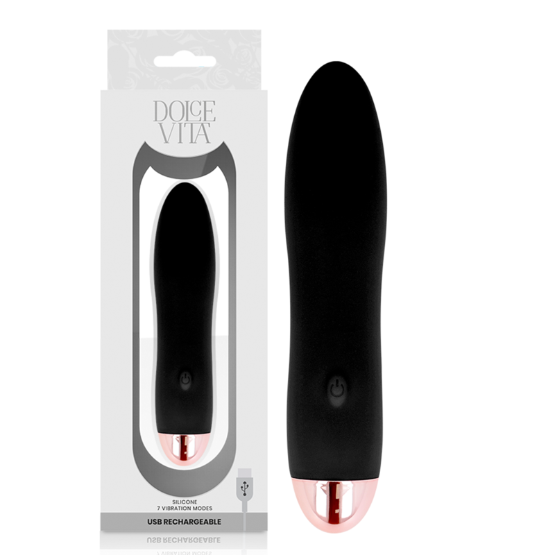Mini vibromasseur rechargeable Dolce Vita Four, noir