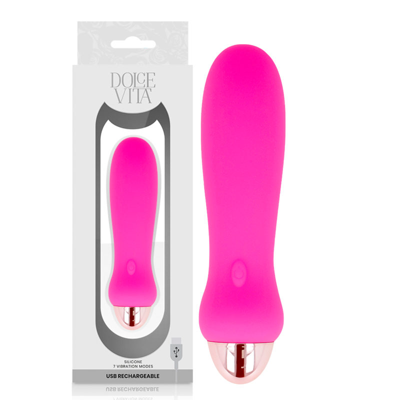 Mini vibromasseur Dolce Vita Five rechargeable, rose