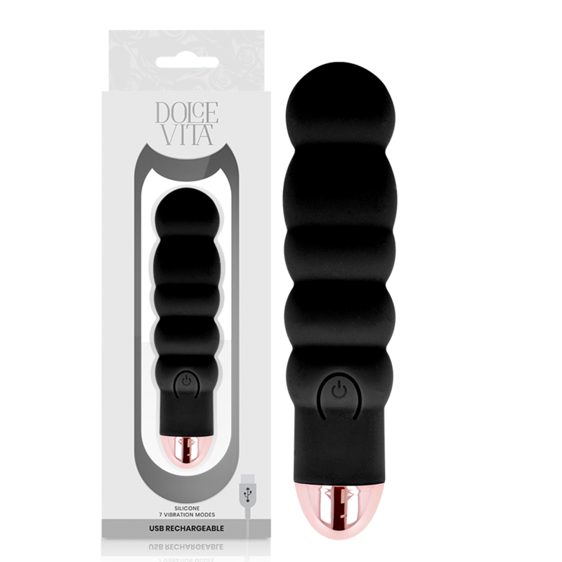 Mini vibromasseur Dolce Vita Six noir