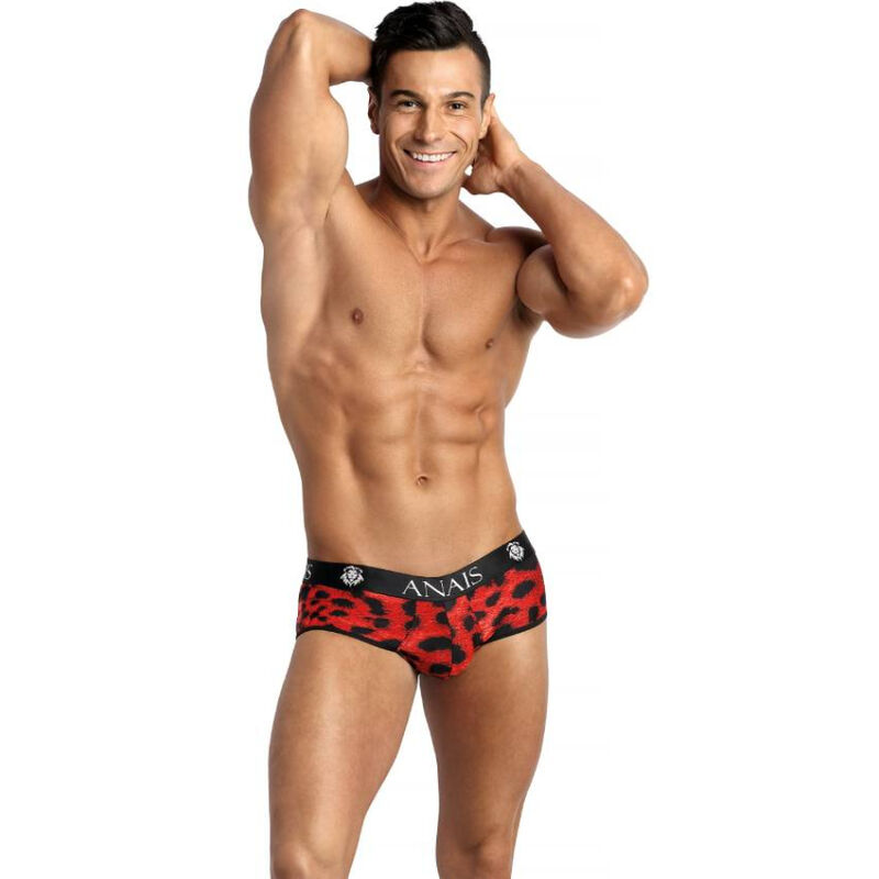 Jockstrap sexy à poche arrière ouverte, imprimé animal en microfibre, confortable ANAIS