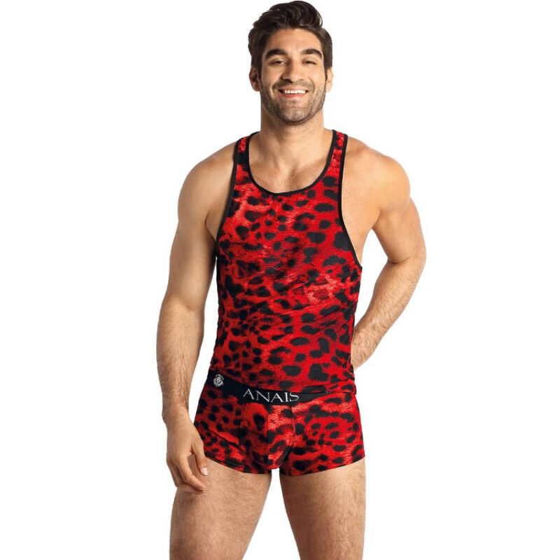 Débardeur sexy pour homme à imprimé animal, moulant et extensible ANAIS