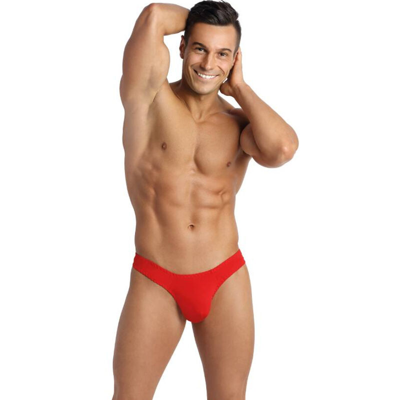 String homme rouge en microfibre douce, ultra confortable et sexy ANAIS