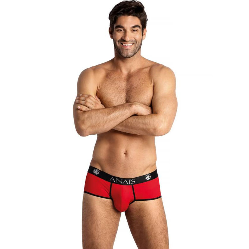 Boxer de sport rouge en microfibre, coupe ajustée et jambes courtes ANAIS