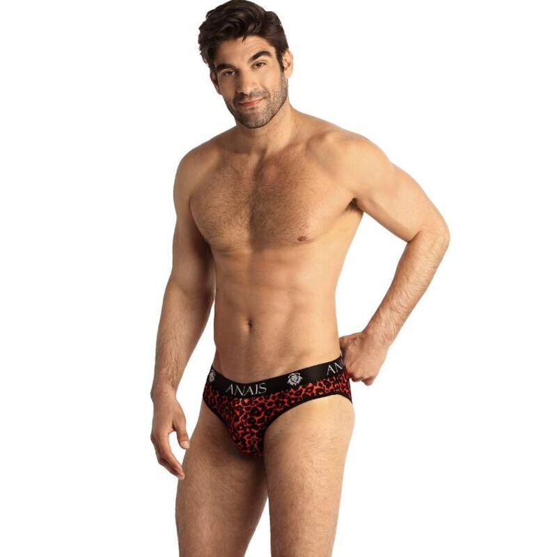 Slip homme en microfibre à imprimé animal, taille élastique et coupe confortable ANAIS