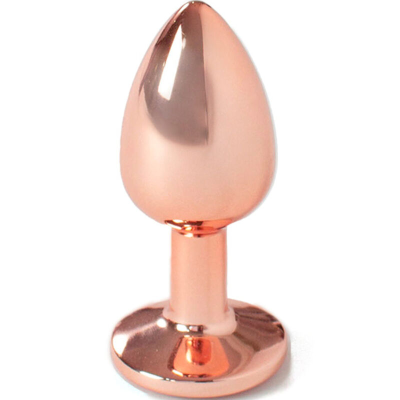 Plug anal SECRETPLAY en aluminium, or rose, 7 cm