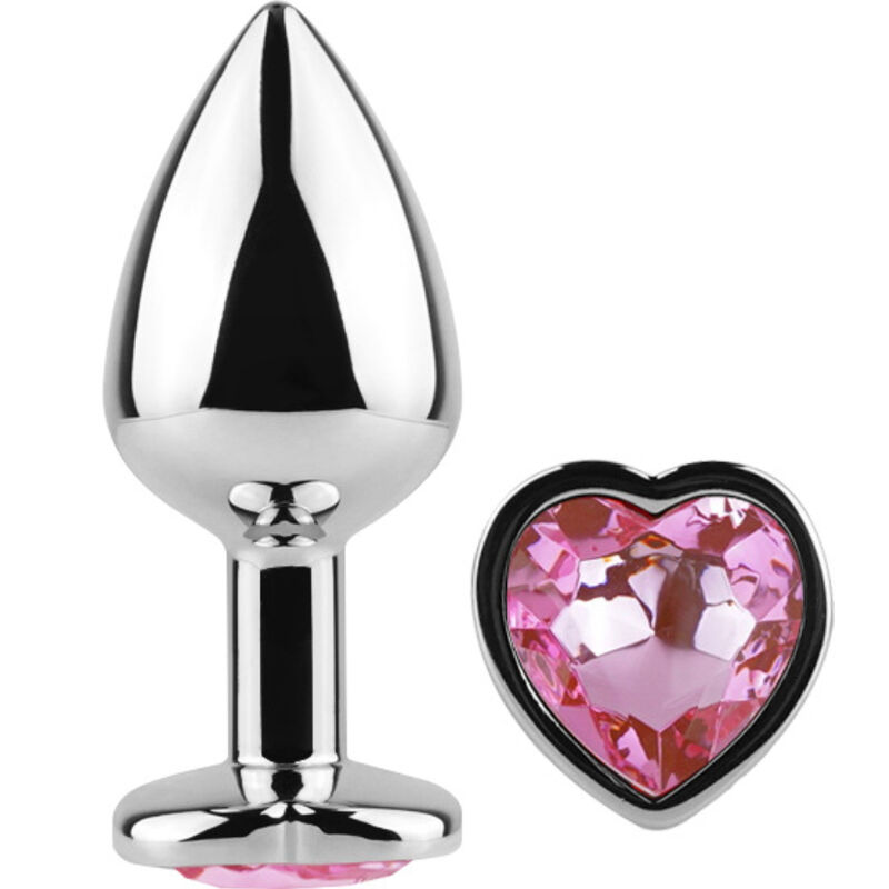 Plug anal SECRETPLAY avec cœur rose, 7 cm
