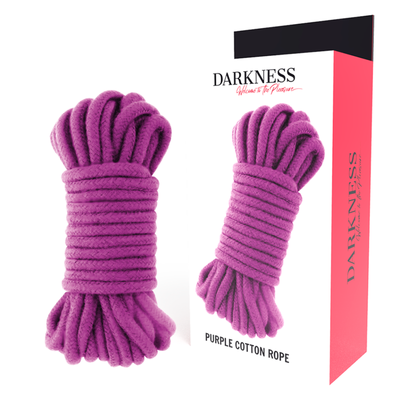 DARKNESS BONDAGE Corde de bondage en coton, 5 m, violette