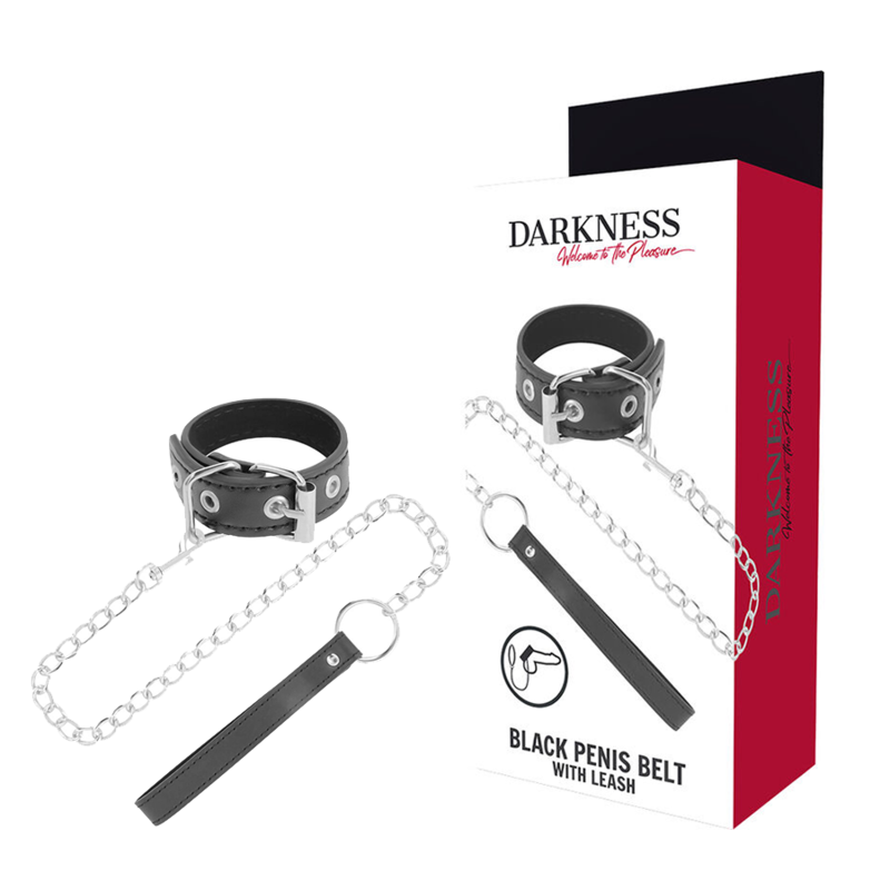 Anneau pénien DARKNESS BONDAGE avec chaîne