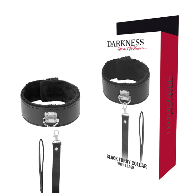 Collier BDSM DARKNESS avec chaîne et poignée