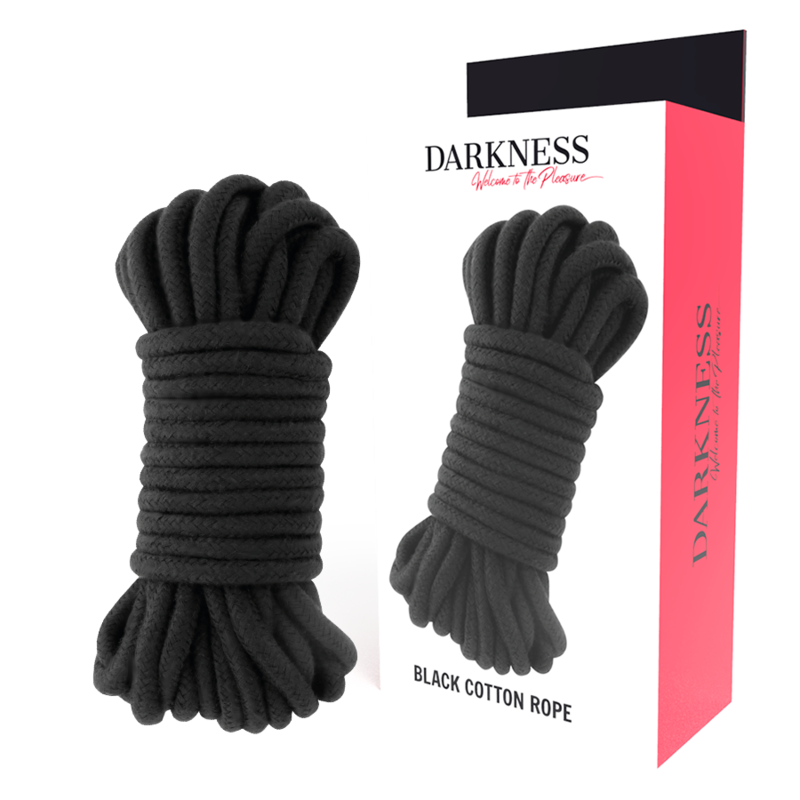 Corde de bondage DARKNESS en coton, 20 m, noire