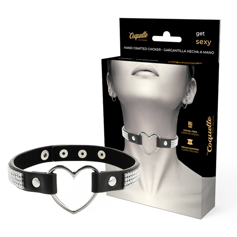 Collier BDSM Coquette Chic Desire avec cœur