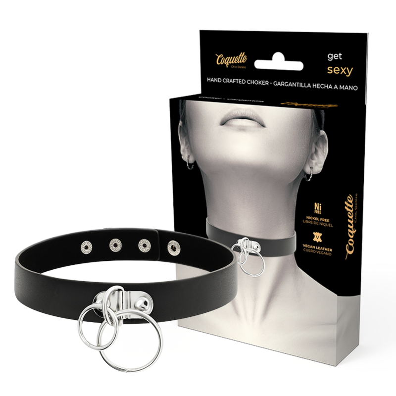 Collier BDSM Coquette Chic Desire avec double anneau