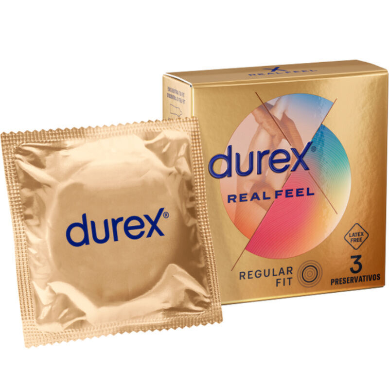Préservatifs sans latex Durex RealFeel, boîte de 3