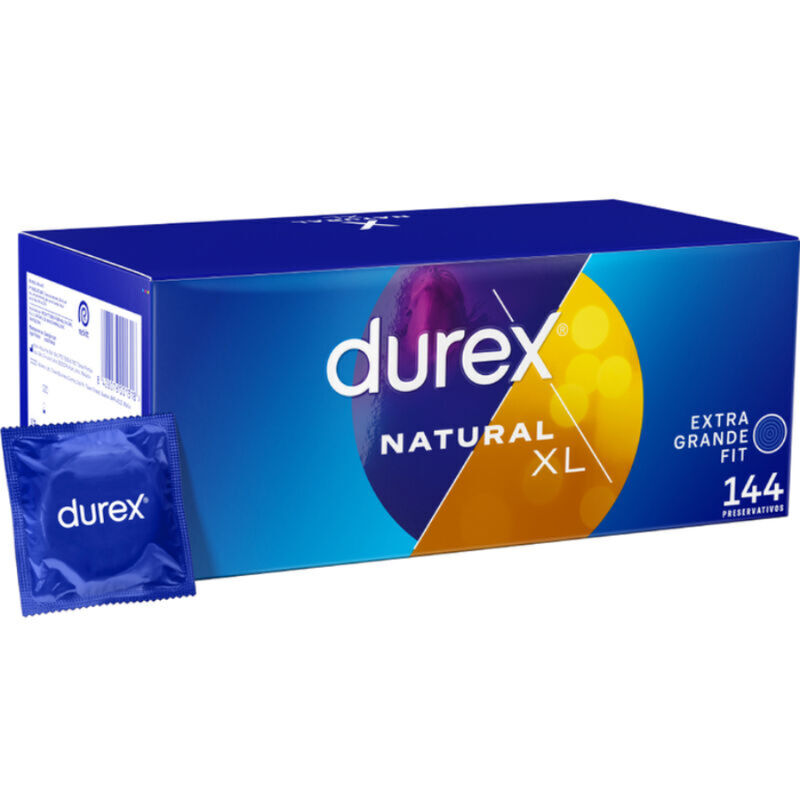Durex Extra Large XL, grands préservatifs, 144 unités