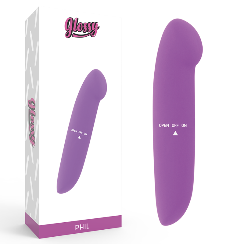 GLOSSY Phil, mini vibromasseur violet