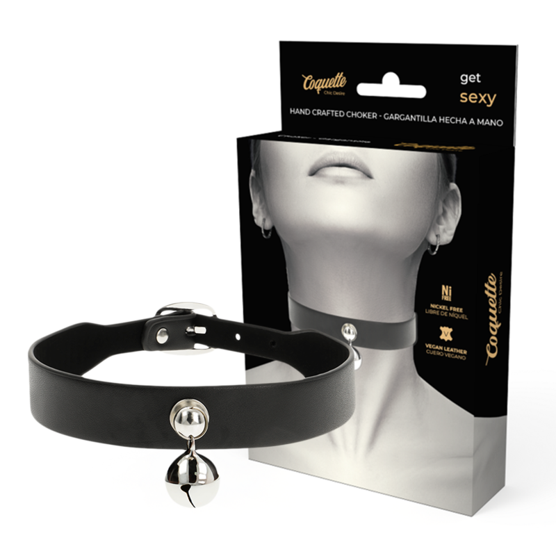 Collier BDSM Coquette Chic Desire en cuir végan