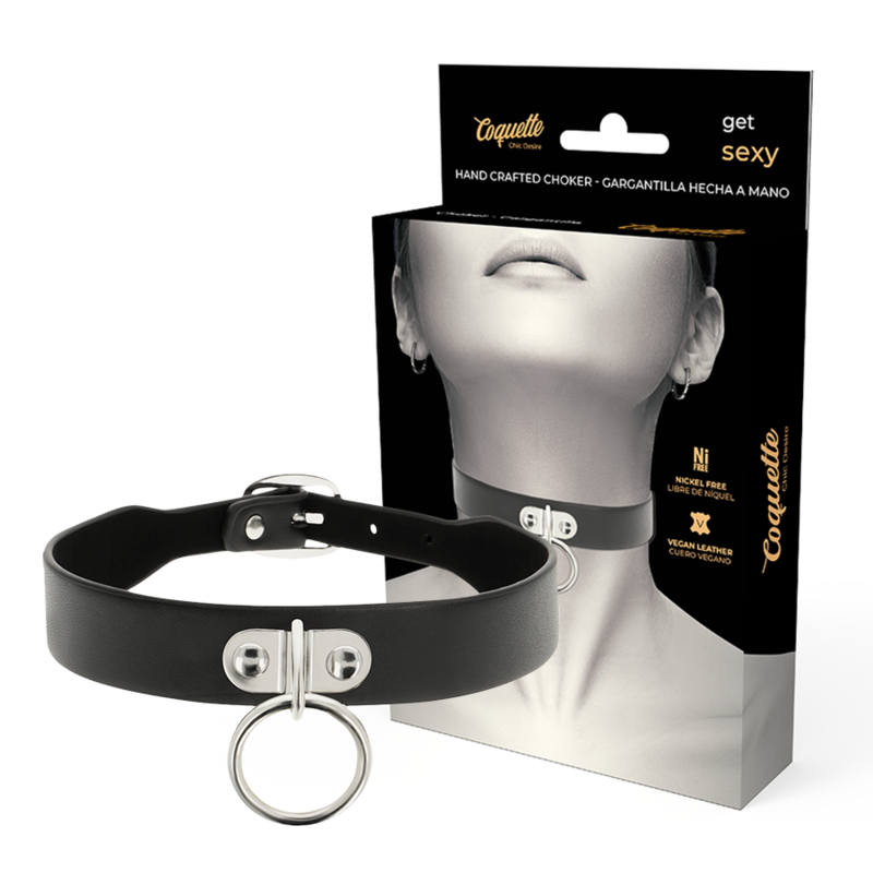 Collier BDSM Coquette Chic Desire en cuir vegan