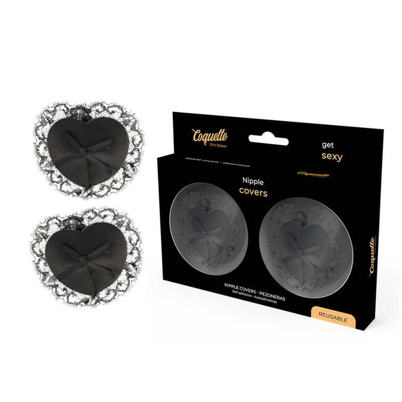 Cache-tétons en dentelle Coquette Chic Desire, noir