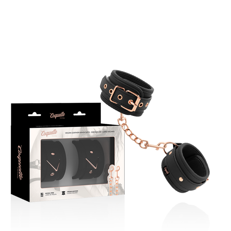 Menottes de poignet Coquette Chic Desire Fantasy en cuir vegan