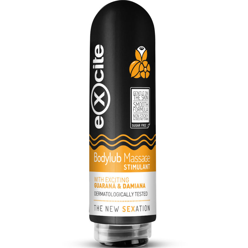 Gel de massage EXCITE Bodylub au guarana et à la damiana, 200 ml