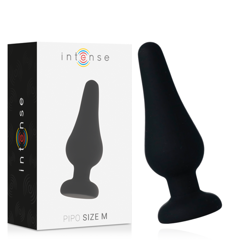 INTENSE Pipo M, plug anal en silicone noir