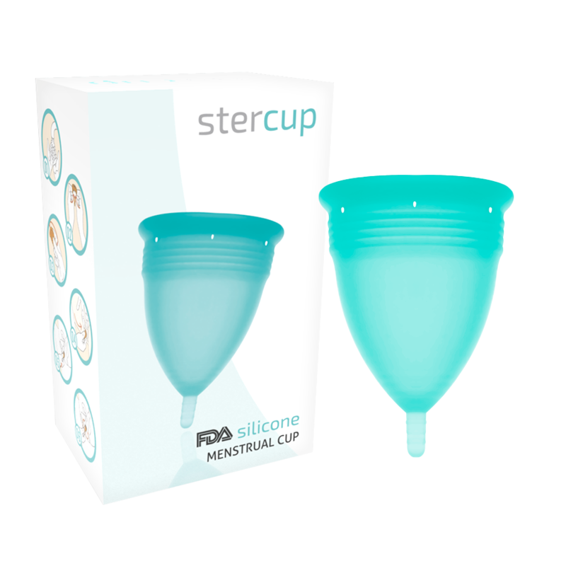 Coupe menstruelle STERCUP couleur aigue-marine, taille L