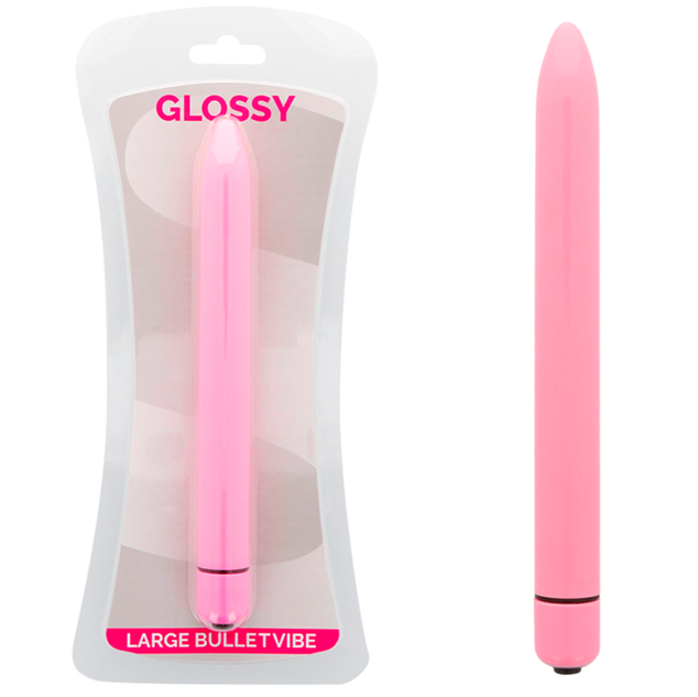 Mini vibromasseur fin GLOSSY Slim rose