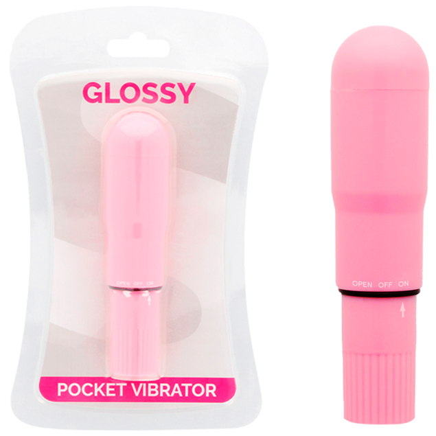Mini vibromasseur de poche GLOSSY, rose