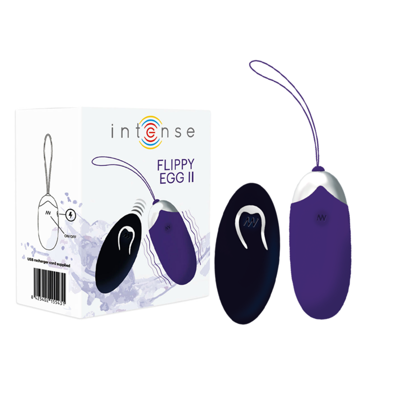 Œuf vibrant INTENSE Flippy II avec télécommande, violet