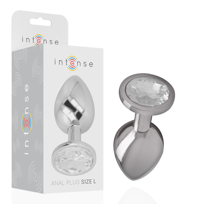 Plug anal INTENSE en métal avec cristal, taille L