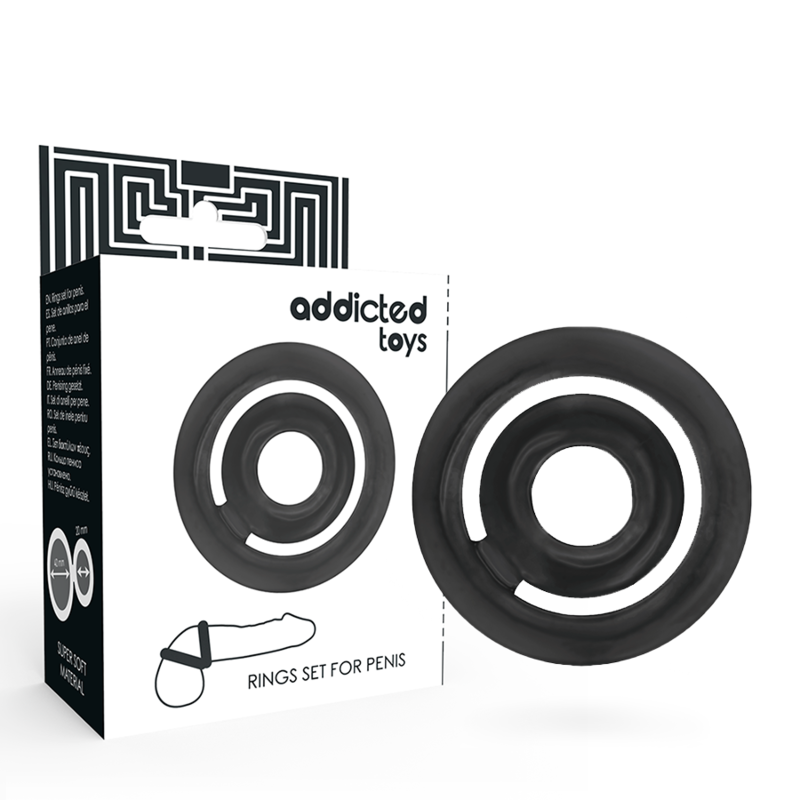 ADDICTED TOYS anneaux péniens Potenz sans vibration, lot de 2