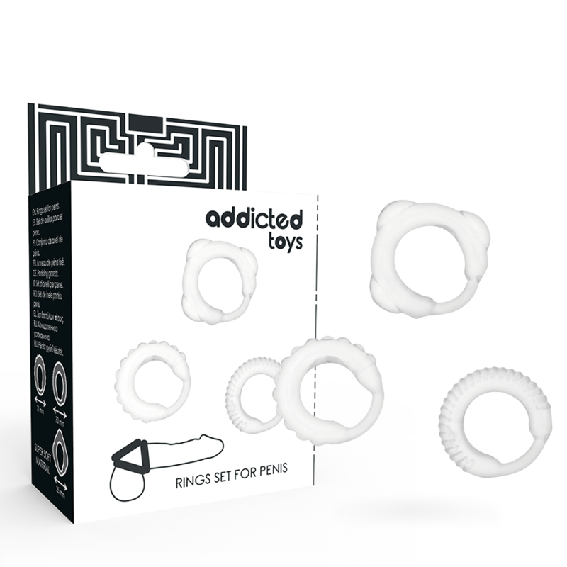Set d’anneaux en C ADDICTED TOYS, transparents, 3 pièces