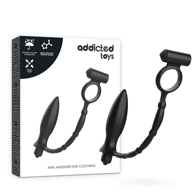 ADDICTED TOYS anneau pénien vibrant avec plug anal