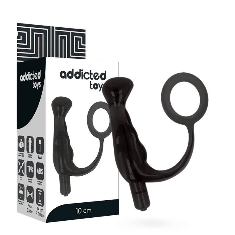 ADDICTED TOYS Prost Tico, stimulateur anal noir, 10 cm