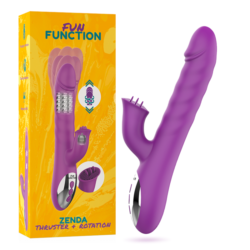 Vibromasseur FUN FUNCTION Zenda avec rotation et mouvements de va-et-vient