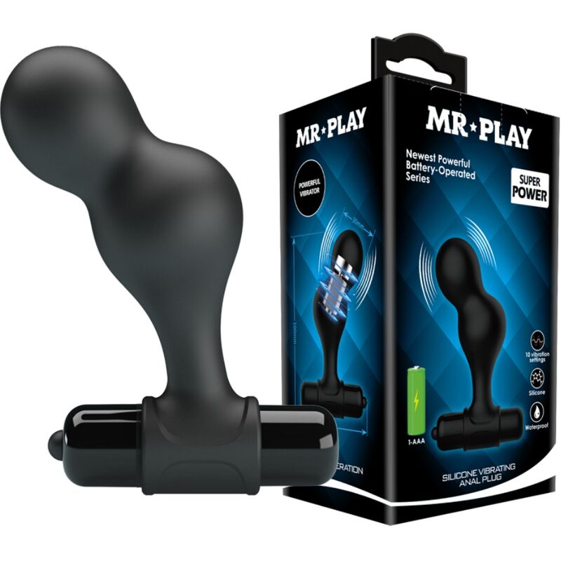 Plug anal vibrant MR PLAY avec bullet bleue
