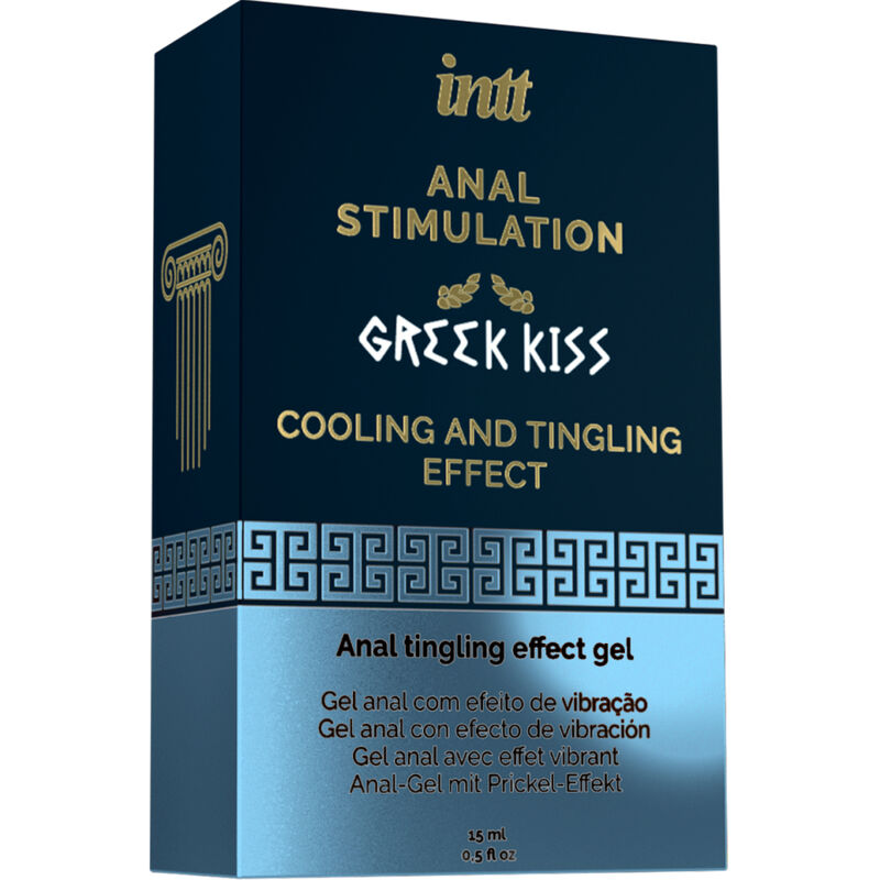 Gel anal stimulant INTT Greek Kiss au goût de menthe, 15 ml