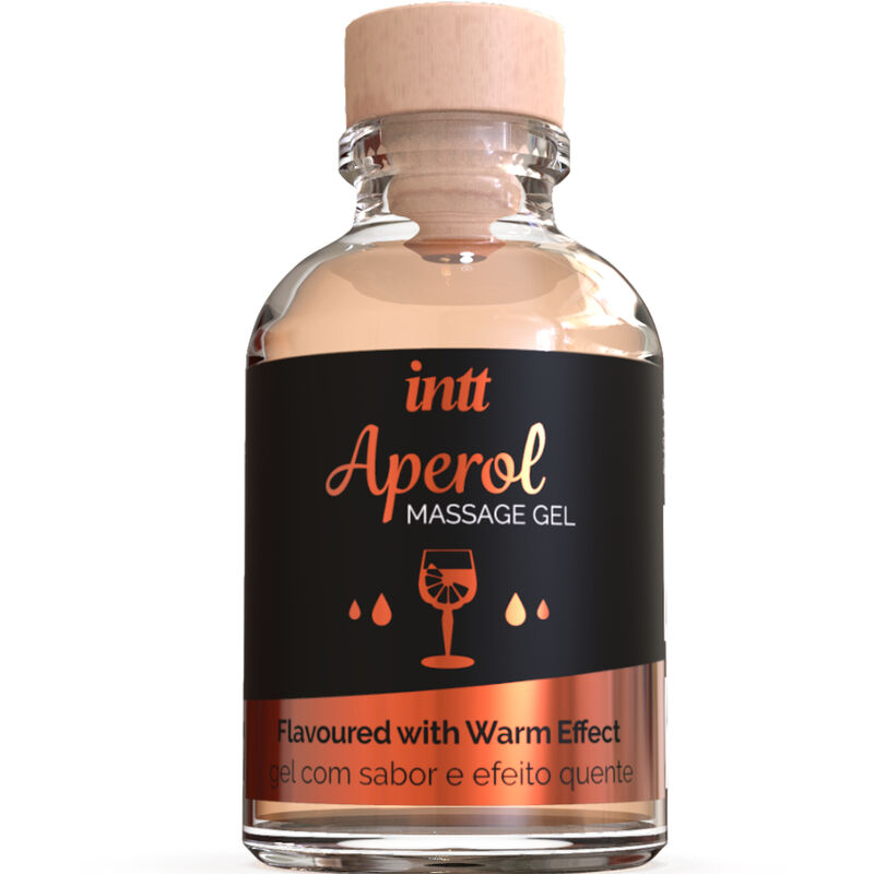Gel de massage INTT goût Aperol avec effet légèrement chauffant