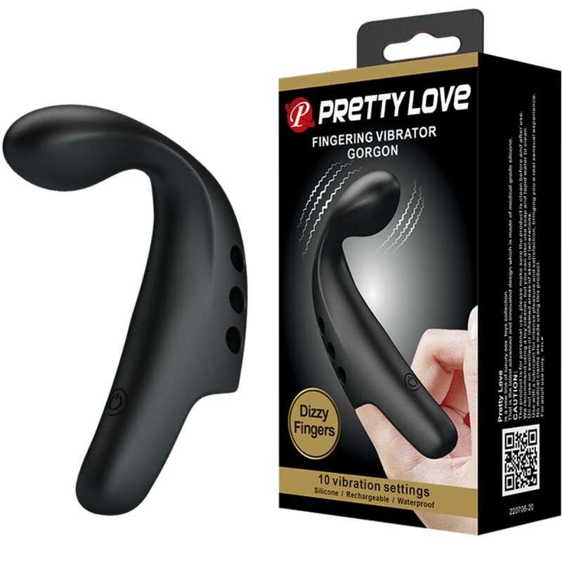 Vibromasseur pour doigt Pretty Love Black Gorgon