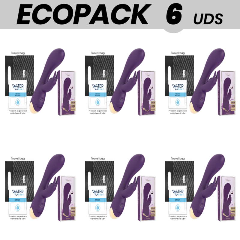 Écopack 6 Unités Vibrateur Rabbit Treasure Laurence Compatible Avec La Technologie Sans Fil Watchme