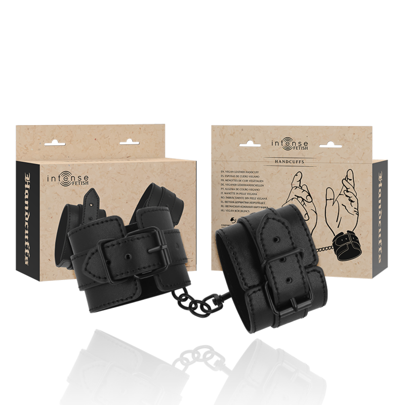 Menottes INTENSE FETISH en cuir végan