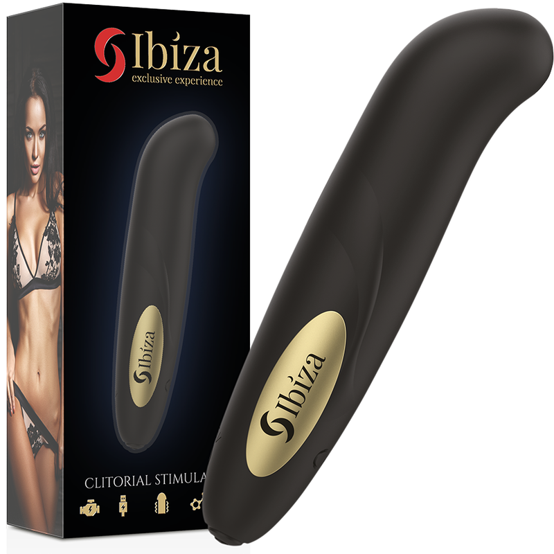 Ibiza Stimulateur Clitoridien Rechargeable Par Usb, 10 Modes De Vibration, Doré, 13 X 2,9