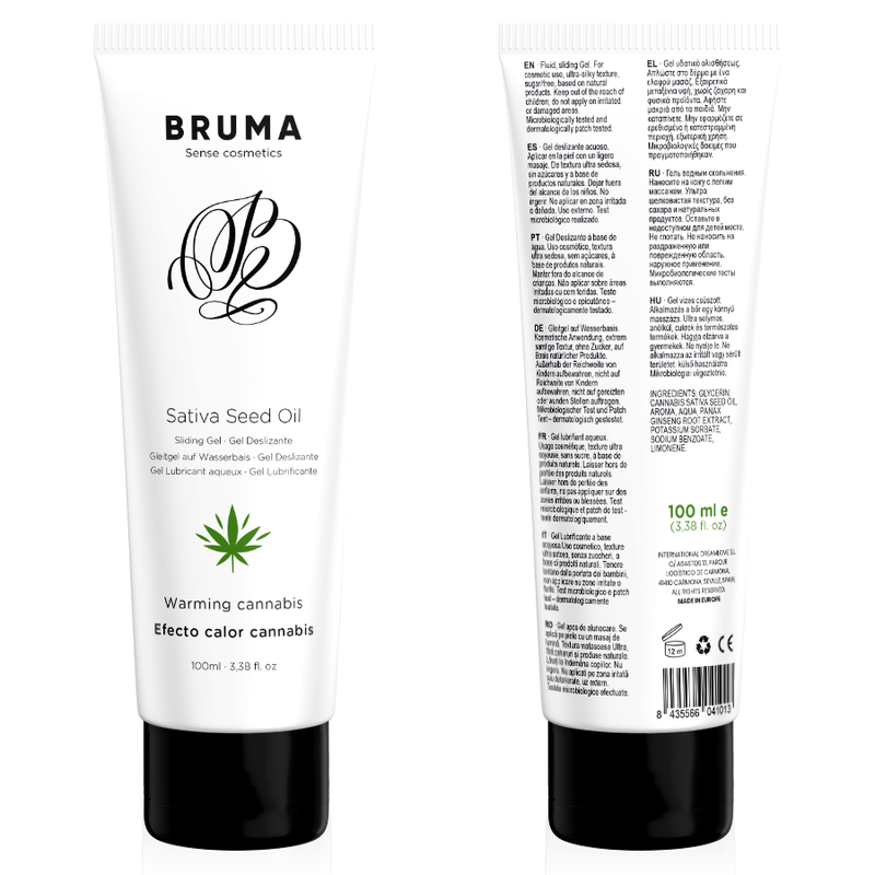 BRUMA lubrifiant chauffant goût cannabis, 100 ml
