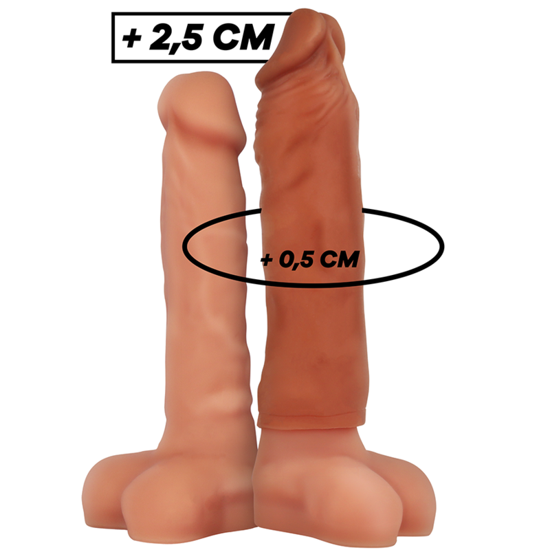 Gaine pénienne en silicone VIRILXL V5, marron
