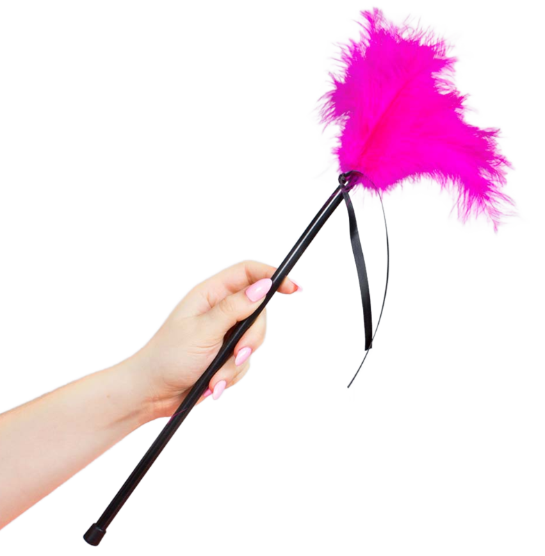 Chatouilleur à plumes Secretplay rose, 40 cm